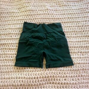 Green High-Waisted Shorts